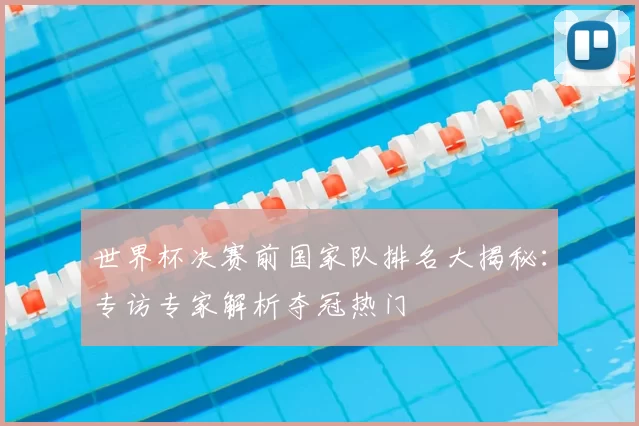 世界杯决赛前国家队排名大揭秘：专访专家解析夺冠热门
